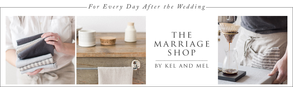 kel and mel, the marriage shop, linen, fine art